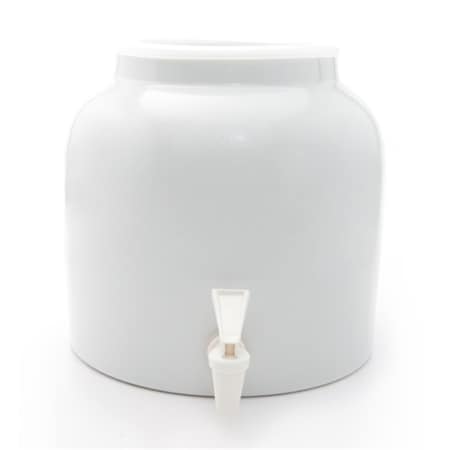 Solid White Design Water Dispenser Crock